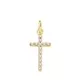 18K CRUZ ORO AMARILLO CIRCONITA 16X9 MM 0