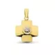 18K CRUZ ORO AMARILLO CON CIRCONITA 18X15 MM 1