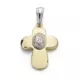 18K CRUZ BICOLOR CIRCONITA 23X17 MM 3