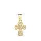 18K CRUZ ORO AMARILLO CON CIRCONITA BLANCAS. 14 X 9 MM 0