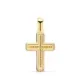 18K CRUZ ORO AMARILLO CON INTERIOR DE BOLITAS. 19 X 13 MM 0