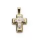 18K CRUZ BICOLOR CON CIRCONITA 22X15 MM 1