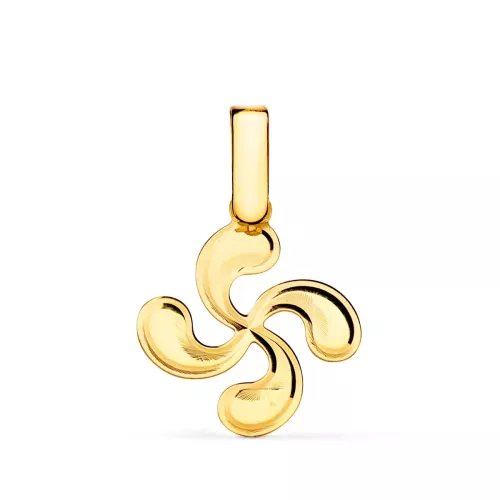 18K COLGANTE ORO AMARILLO LAUBURU EN BRILLO 17 X 15 MM 0