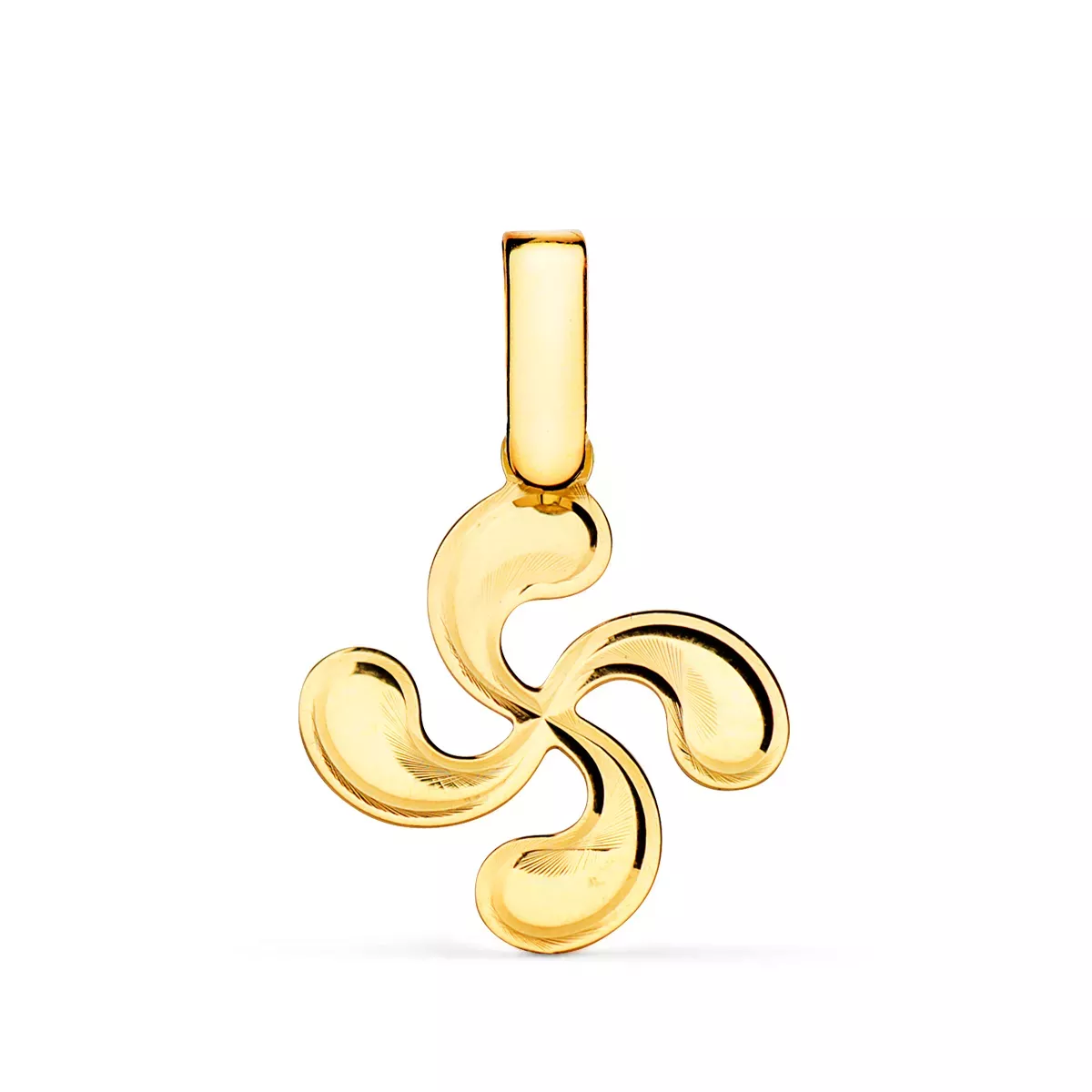 18K COLGANTE ORO AMARILLO LAUBURU EN BRILLO 17 X 15 MM 0