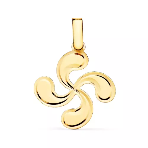 18K COLGANTE ORO AMARILLO LAUBURU DIAMANTADO 23X20 MM 1