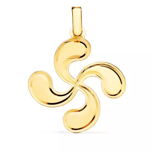 18K COLGANTE ORO AMARILLO LAUBURU DIAMANTADO 28X25 MM 1