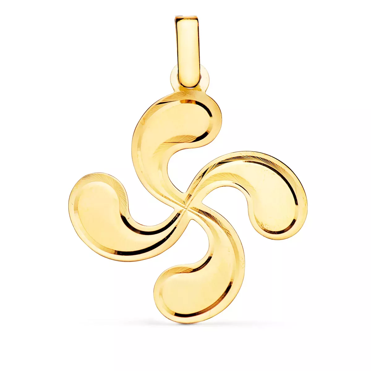 18K COLGANTE ORO AMARILLO LAUBURU DIAMANTADO 28X25 MM 1