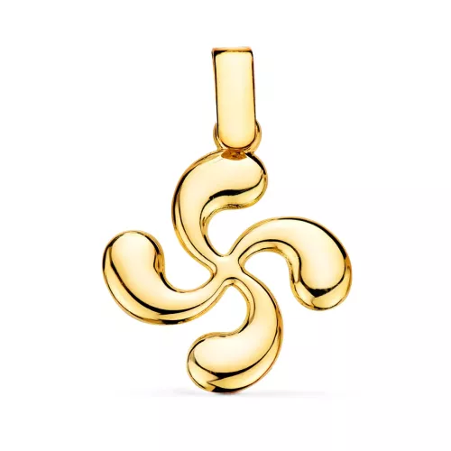 18K COLGANTE ORO AMARILLO LAUBURU BRILLO FORRADO 23X20 MM 1