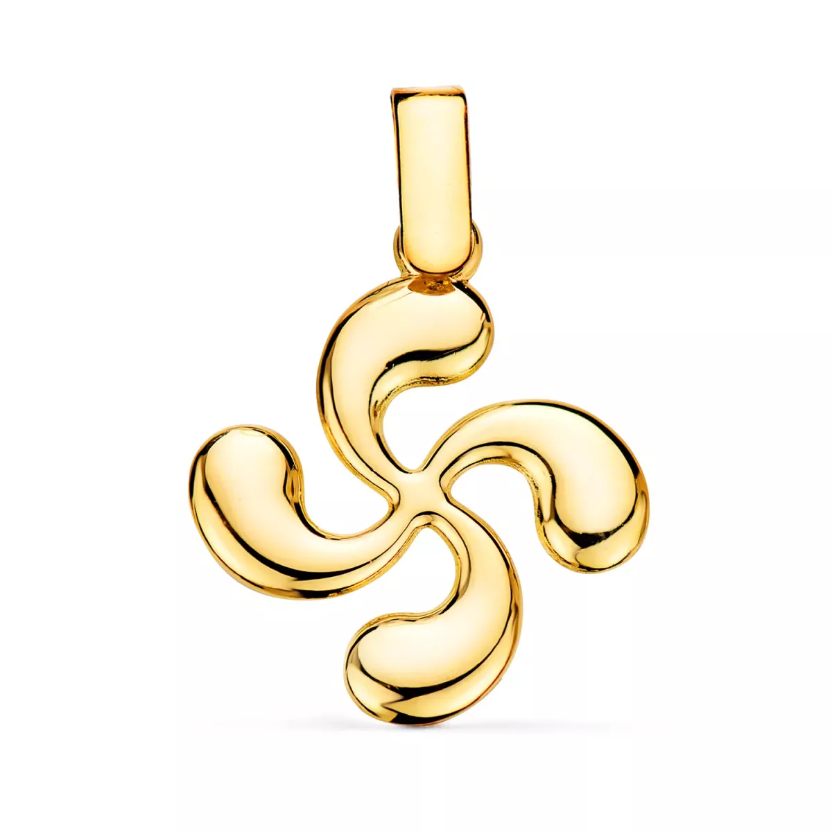 18K COLGANTE ORO AMARILLO LAUBURU BRILLO FORRADO 23X20 MM 1