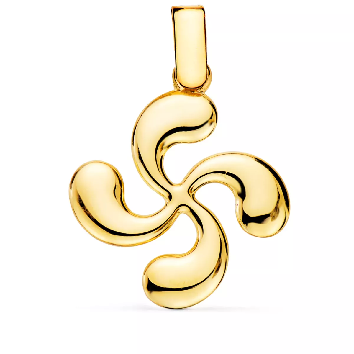 18K COLGANTE ORO AMARILLO LAUBURU BRILLO FORRADO 28X25 MM 2