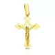 18K CRUZ ORO AMARILLO CON CRISTO GRANDE CALADA LASER 0