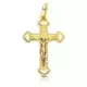 18K CRUZ ORO AMARILLO CON CRISTO TALLADA 27X17 MM 0