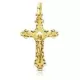 18K CRUZ ORO AMARILLO CON CRISTO TALLADA 27X17 MM 0