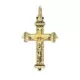 18K CRUZ ORO AMARILLO CON CRISTO TALLADA 23X15 MM 0