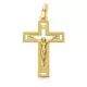 18K CRUZ ORO AMARILLO CON CRISTO TALLADA 28X17 MM 0