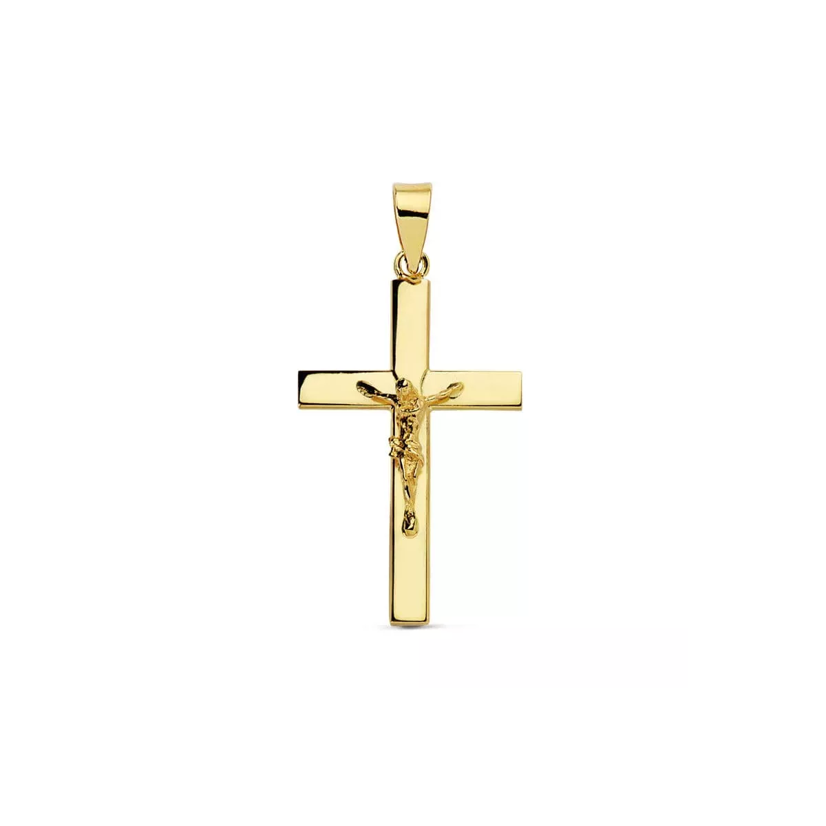 18K CRUZ ORO AMARILLO CON CRISTO 25X16X3 MM 1
