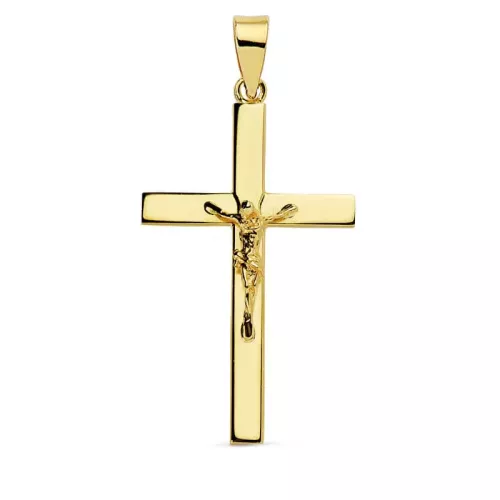 18K CRUZ ORO AMARILLO CON CRISTO 29X18X3 MM 1
