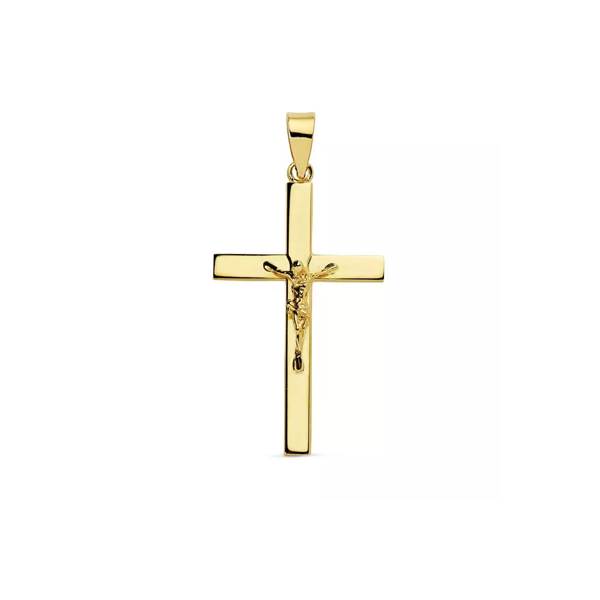 18K CRUZ ORO AMARILLO CON CRISTO 29X18X3 MM 1