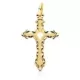 18K CRUZ ORO AMARILLO SIN CRISTO TALLADA 27X17 MM 0