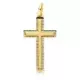 18K CRUZ ORO AMARILLO SIN CRISTO TALLADA 27X15 MM 0