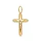 18K CRUZ ORO AMARILLO CON CRISTO TALLADA 27 X 17 MM 0