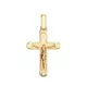 18K CRUZ ORO AMARILLO CON CRISTO EN BRILLO CON BORDES 25 X 17 MM 1