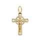 18K CRUZ ORO AMARILLO CON CRISTO TALLADA 28 X 18 MM 1