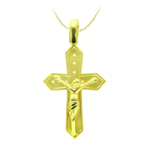 18K CRUZ ORO AMARILLO CON CRISTO 30X19 MM 4