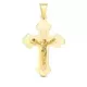 18K CRUZ ORO AMARILLO CON CRISTO EN BRILLO 32X22 MM 2