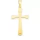 18K CRUZ ORO AMARILLO BRILLO Y MATE SIN CRISTO 33X20 MM 1