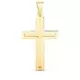 18K CRUZ ORO AMARILLO BRILLO Y MATE SIN CRISTO 32X20 MM 1