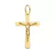 18K CRUZ ORO AMARILLO CON CRISTO PLANA LASER 25X16 MM 1