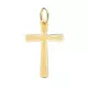 18K CRUZ ORO AMARILLO BRILLO Y MATE SIN CRISTO 25X16 MM 0