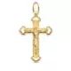 18K CRUZ ORO AMARILLO CON CRISTO TALLADA 35X22 MM 1