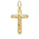18K CRUZ ORO AMARILLO CON CRISTO TALLADA 35X22 MM 1