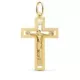 18K CRUZ ORO AMARILLO CON CRISTO TALLADA 35X22 MM 1