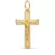 18K CRUZ ORO AMARILLO CON CRISTO TALLADA 35X20 MM 1