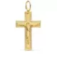 18K CRUZ ORO AMARILLO CON CRISTO TALLADA 35X20 MM 2