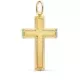 18K CRUZ ORO AMARILLO SIN CRISTO TALLADA 35X20 MM 1