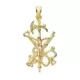 18K COLGANTE CRUZ CRISTO LEGION ORO AMARILLO 44X22 MM 5