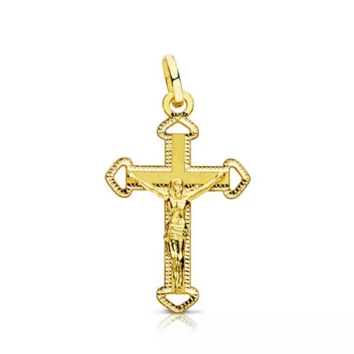 18K CRUZ ORO AMARILLO CON CRISTO. 23X14 MM 0