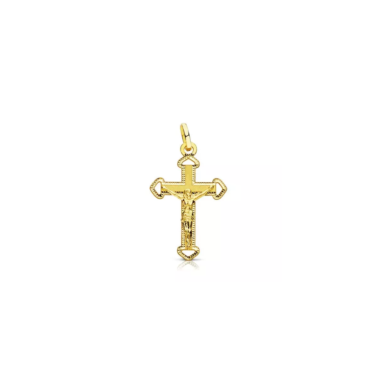 18K CRUZ ORO AMARILLO CON CRISTO. 23X14 MM 0