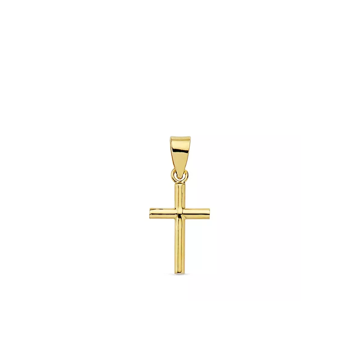 18K CRUZ ORO AMARILLO LISA 15X8X1.5 MM 0