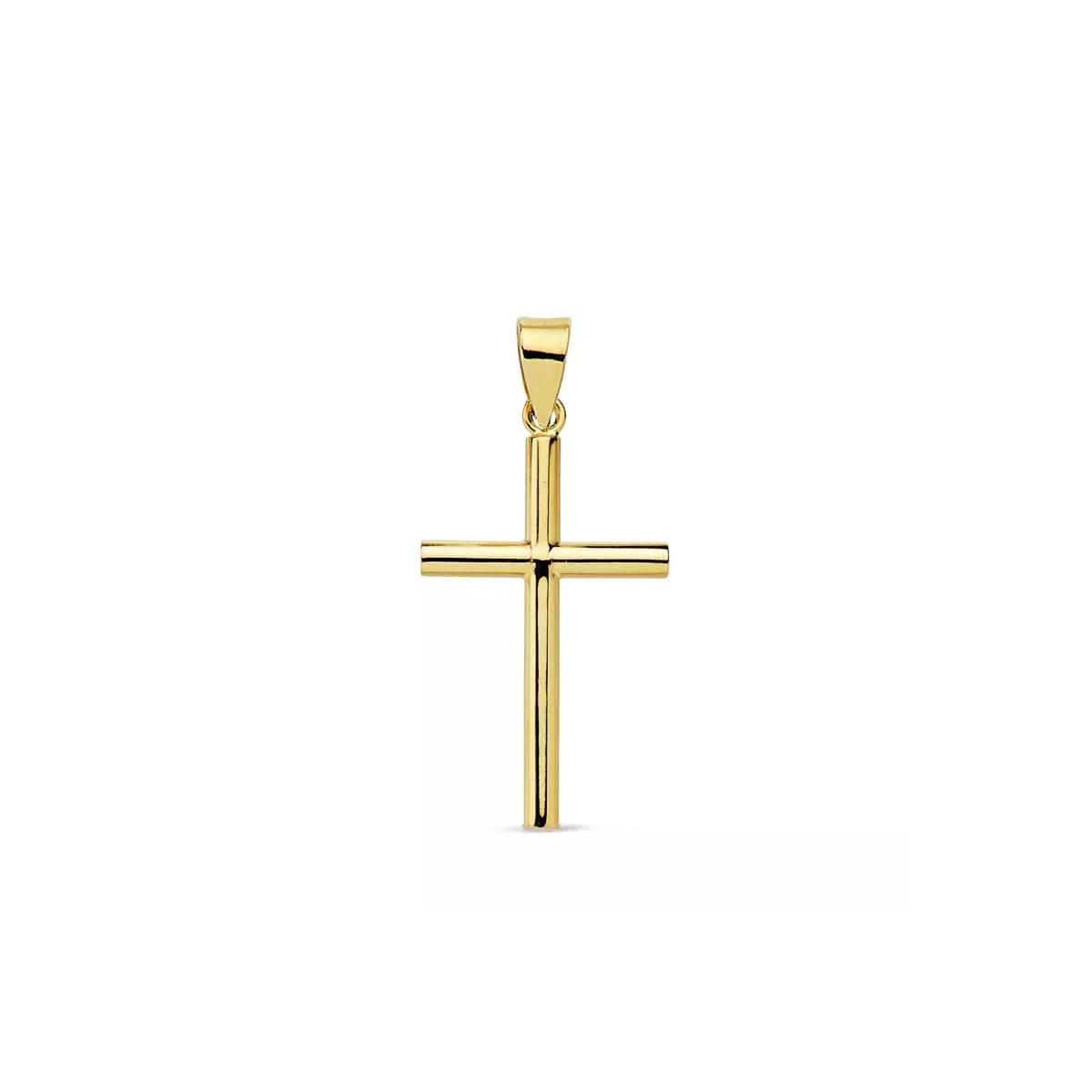 18K CRUZ ORO AMARILLO LISA 23X13X2 MM 0