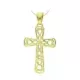 18K CRUZ ORO AMARILLO FILIGRANA 35X23 MM 3