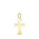 18K COLGANTE ORO AMARILLO BRILLO CRUZ DE LA VIDA 18 X 10 MM 0