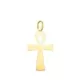 18K COLGANTE ORO AMARILLO BRILLO CRUZ DE LA VIDA 22 X 13 MM 0