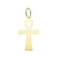 18K COLGANTE ORO AMARILLO BRILLO CRUZ DE LA VIDA 28 X 16 MM 0