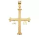 18K CRUZ DE COVADONGA ORO AMARILLO DETALLES RELIEVE. 37 X 28 MM 2