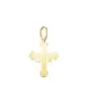 18K COLGANTE ORO AMARILLO CRUZ DE COVADONGA SILUETA EN BRILLO. 18 X 13 MM 0